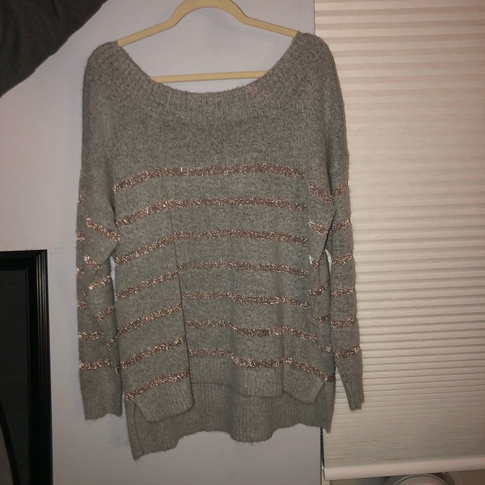 Grey and Gold Sweater